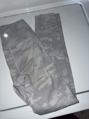 lululemon athletica Light Gray Camo High-Rise Leggings